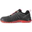 SIX AGILE S3 ESD Bőr félcipő - piros reflex 36-48-ig