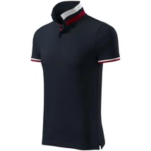 ADLER 256 Collar Up Rövid ujjú galléros férfi póló szürkéskék S-2XL-ig