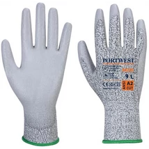 PW A620-B Vágásbiztos tenyérmártott POLIURETÁN szerelő kesztyű ISO 13997 5Newton (4X41B) 6-12-ig