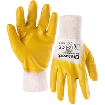 KET NT04 - N1801 (9013YE/B MARABOU-Y) Varott tenyérmártott sárga NITRIL kesztyű 7-10-ig