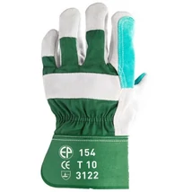 EP 154 (15G) Erősített marhahasíték kesztyű zöld 10-es