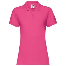 FoL Ladies Prémium rövidujjú galléros női póló fuchsia XS-2XL-ig
