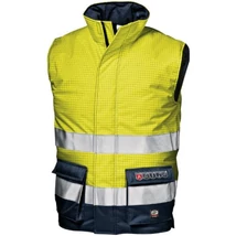 Sir Safety MICROLINES MC6025ED Jóllátható Sav, Láng, Ant, Vízlepergető Téli mellény sárga-s.kék S (42-44) - 4XL (66-68)