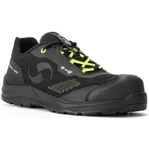 SIXTON XENO S3S FO SR ESD Extra könnyű munkavédelmi félcipő fekete, zöld reflex D3O talpbetéttel 35-48-ig