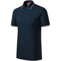 ADLER 232 Focus pique rövid ujjú galléros férfi póló tengerészkék S-2XL