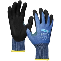 Lanzi GDY454 Hőálló, vágásbiztos, precíziós szerelő kesztyű Bipolymer 1/2 mártott homokszórt felőlettel ISO13997 10Newton (4X43C) 6-11-ig