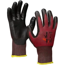 Lanzi GIS955 Vágásbiztos PU 1/2 mártott szerelő kesztyű ISO13997 15Newton (3X42D) (fekete-bordó) 6-11-ig