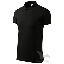 ADLER 202 Rövid ujjú galléros férfi póló fekete S-2XL