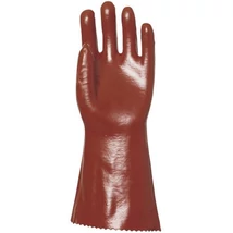 EP 3640 Mártott PVC kesztyű bordó 1 mm 40cm,  sav-,lúg-,olajálló 10-es