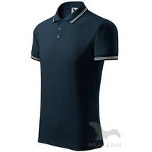 ADLER 219 Urban pique rövid ujjú galléros férfi póló tengerészkék S-2XL