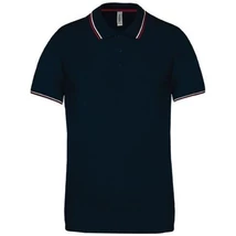 KA250 galléros rövidujjú póló navy-wine-white S-3XL