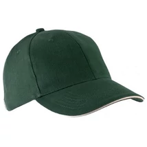 KP011 Orlando 6 paneles baseball sapka forest green-beige