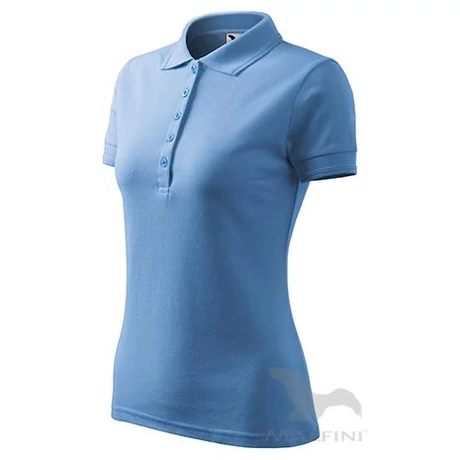 ADLER 210 Pique rövid ujjú galléros női póló égszínkék XS-2XL
