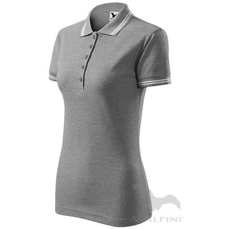 ADLER 220 Urban pique rövid ujjú galléros női póló s.szürke melír XS-2XL