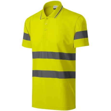 ADLER 2V9 HV Runway unisex rövid ujjú galléros póló sárga S-2XL
