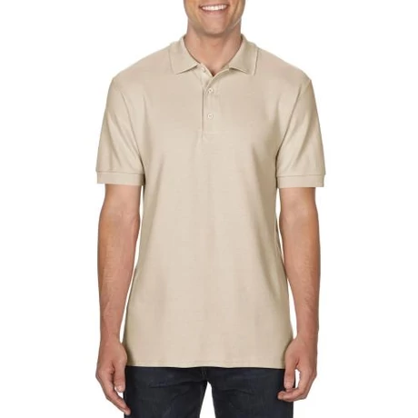 GI 85800 Prémium Cotton galléros rövid ujjó póló sand S-2XL