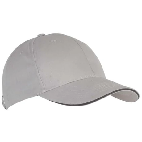 KP011 Orlando 6 paneles baseball sapka light grey-dark grey
