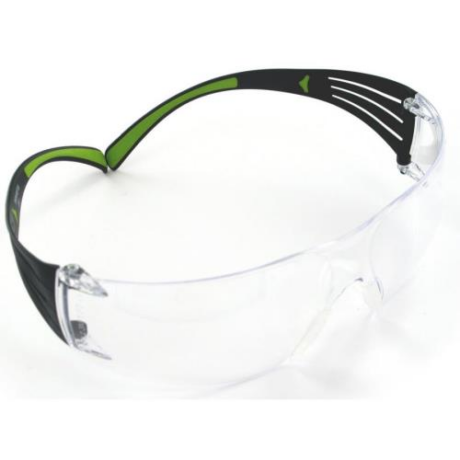 3M SECUREFIT Víztiszta szemüveg zöld szárral