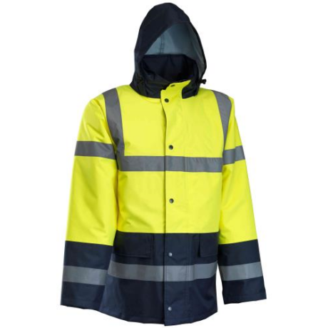 MO TR466 ROCK Jól-láthatósági téli kabát sárga-s.kék S-5XL-ig