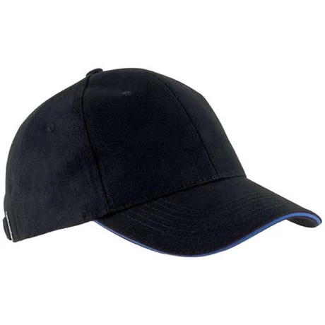 KP011 Orlando 6 paneles baseball sapka black-royal blue