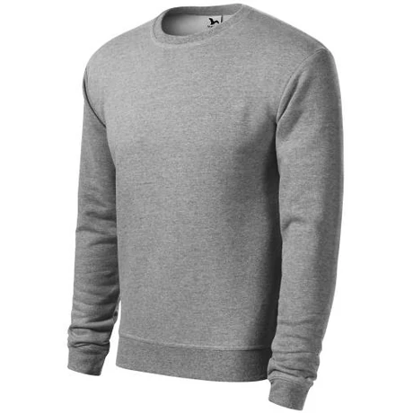 ADLER 406 Esential Hosszú ujjú pamut gazdag férfi pulóver s.szürke melír S-2XL-ig