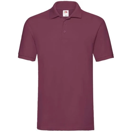 FoL Prémium rövidujjú galléros férfi póló burgundi S-2XL-ig