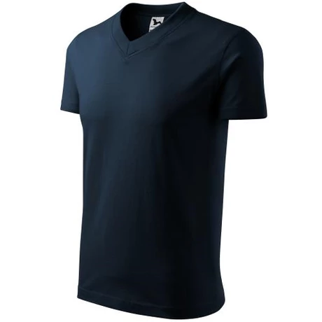 ADLER 102 rövid ujjú V nyakú póló tengerészkék S-2XL