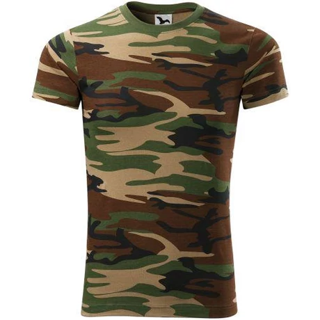 ADLER 144 Camouflage rövid ujjú környakas póló barna terepszín XS-2XL