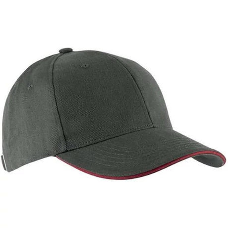 KP011 Orlando 6 paneles baseball sapka slate grey-red