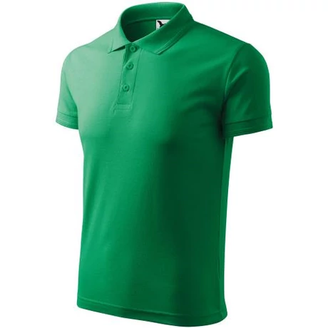 ADLER 203 Pique rövid ujjú galléros férfi póló fűzöld S-2XL