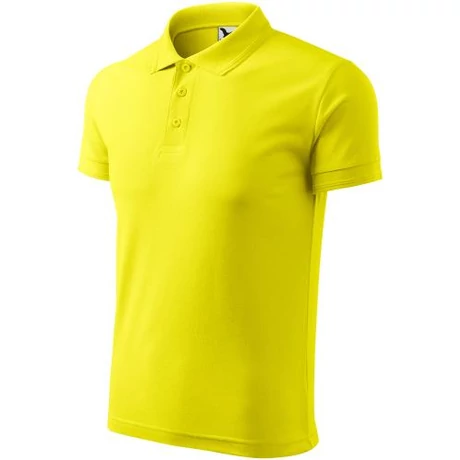 ADLER 203 Pique rövid ujjú galléros férfi póló citrom S-2XL