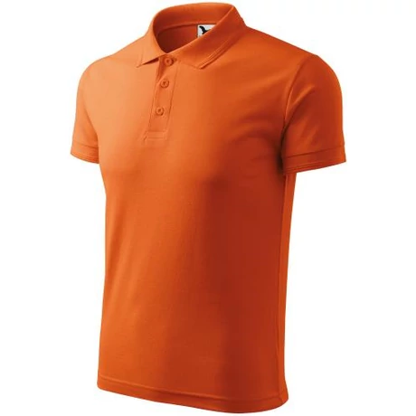 ADLER 203 Pique rövid ujjú galléros férfi póló narancssárga S-2XL