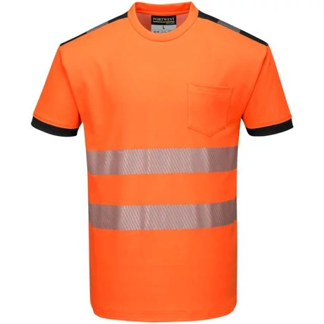 PW T181-PW3 Hi-Vis Póló narancs-fekete XS-5XL-ig