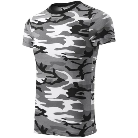 ADLER 144 Camouflage rövid ujjú környakas póló szürke terepszín XS-2XL