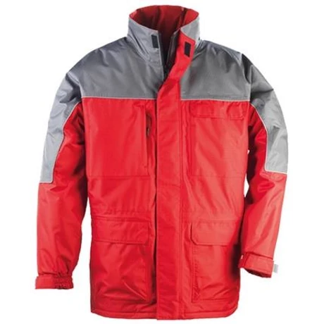 COVER Ripstop kabát piros-szürke S-3XL-ig