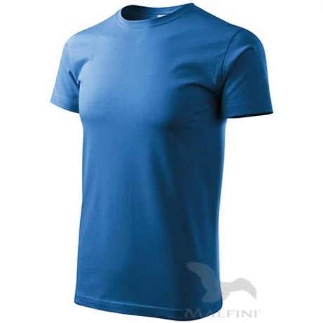 ADLER 129 Basic rövid ujjú környakas póló azúrkék XS-2XL
