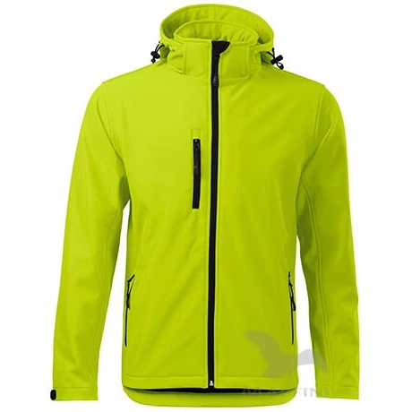 ADLER 522 Performance Kapucnis softshell férfi dzseki lime S-2XL-ig