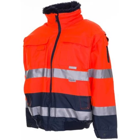 PLAN HV COMFORT Téli kivehető ujjú pilóta dzseki narancs-s.kék S-8XL