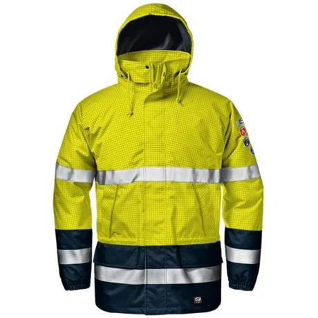 Sir Safety MICROLINES MC6044ED Jóllátható Sav, Láng, Ant, Vill. ív Vízlepergető Téli parka sárga-s.kék S (42-44) - 4XL (66-68)