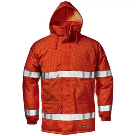 Sir Safety MICROLINES MC6024H1 Jóllátható Sav, Láng, Ant, Vill. ív Vízlepergető Téli parka narancs S (42-44) - 3XL (62-64)