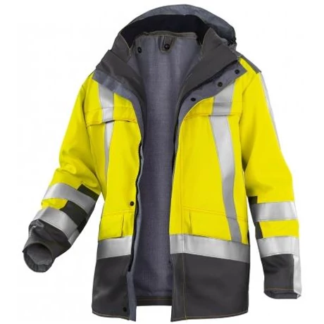 KÜ Safety X8 sav, láng, ant, jóllátható parka 1969 neonsárga-antracit 4XL