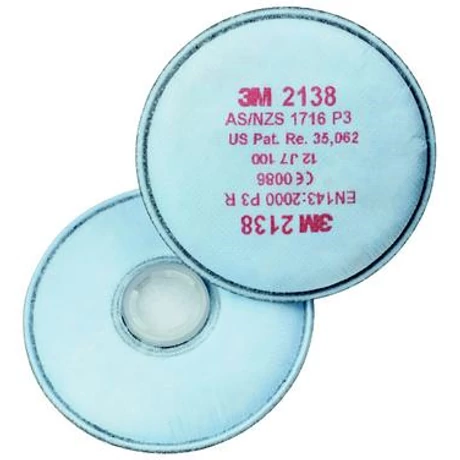 3M 2138 Bajonett záras aktívszenes szűrőbetét P3 (2db/csomag) (20db/doboz) (db ár!)