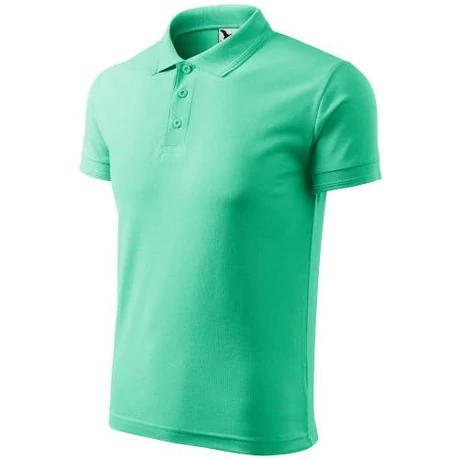ADLER 203 Pique rövid ujjú galléros férfi póló menta S-2XL