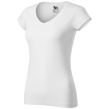 ADLER 162 Fit V-Nec rövid ujjú V nyakas női póló fehér XS-2XL