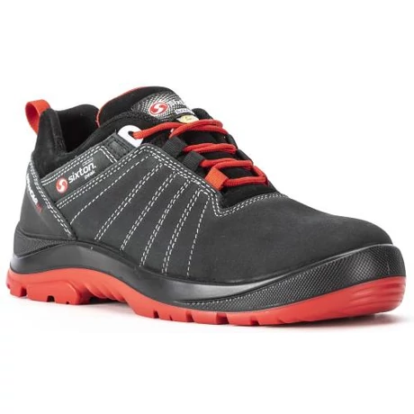 SIXTON AGILE S3 ESD Bőr munkavédelmi félcipő - piros reflex 36-48-ig