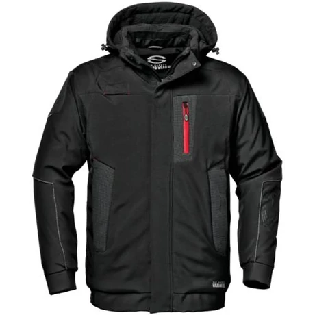 SS Dolphin MC2544Z9 Softshell téli dzseki levehető kapucnival fekete XS-4XL