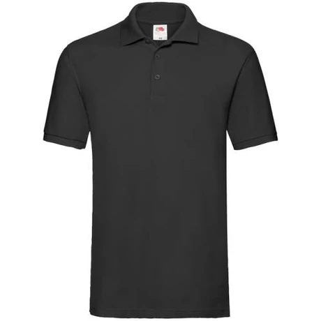 FoL Prémium rövidujjú galléros férfi póló black S-2XL-ig