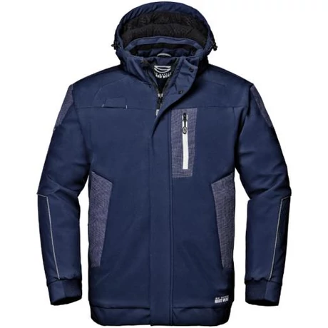 Sir Safety Dolphin MC2544Q5 Softshell téli dzseki levehető kapucnival s.kék XS-4XL