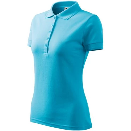 ADLER 210 Pique rövid ujjú galléros női póló türkiz XS-2XL