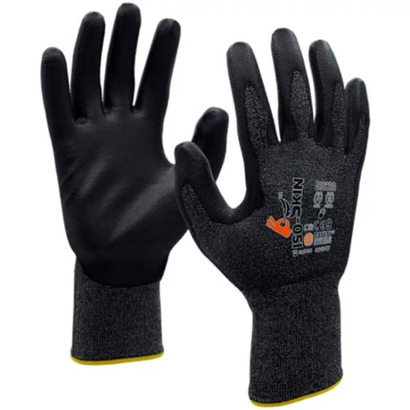 Lanzi GIS820 Hőálló, X-FLEX 1/2 mártott preciziós szerelő kesztyű (fekete-s.szürke) 6-11-ig